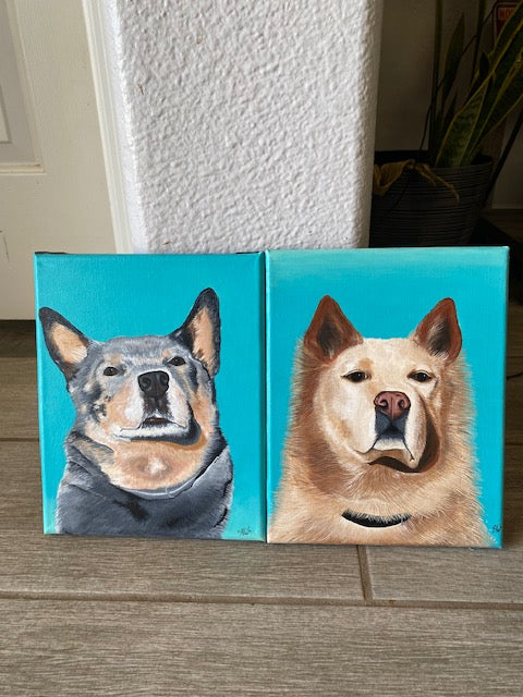 Custom Pet Portraits - Original Artwork by Amy Watt