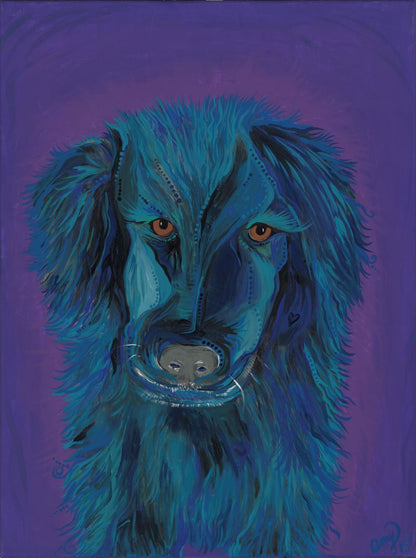 Lucy the Dog - Canvas Print Original Artwork by Amy Watt