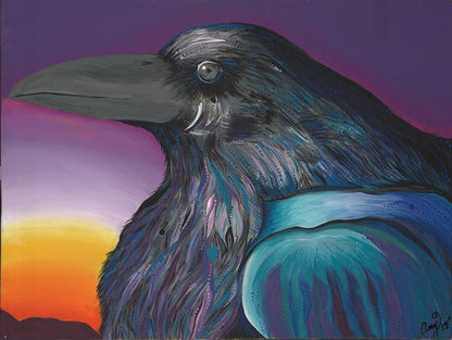 Raving Raven - Original Artwork by Amy Baffa