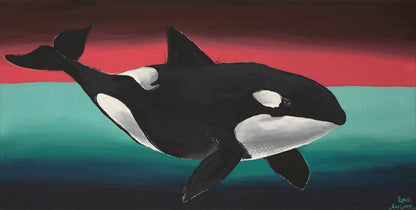 Shamu of Love - Canvas Print Original Artwork by Amy Watt