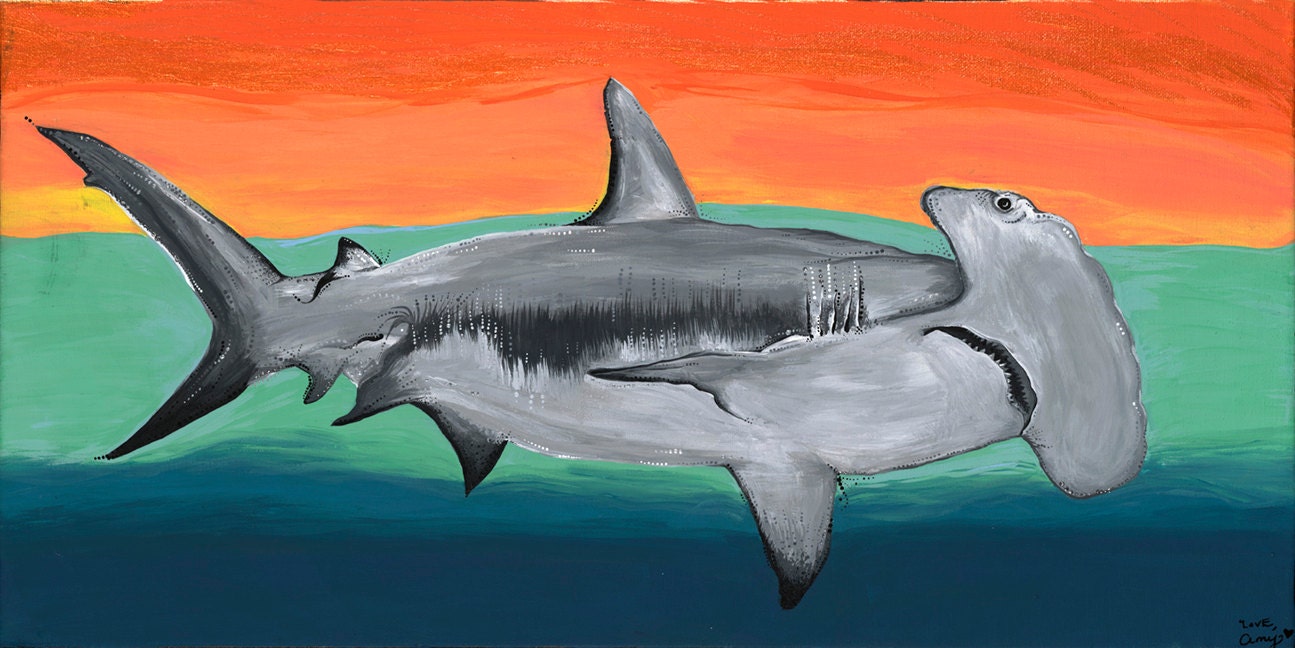 Hammerhead Shark - Original Artwork by Amy Watt