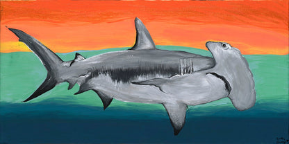 Hammerhead Shark - Original Artwork by Amy Watt