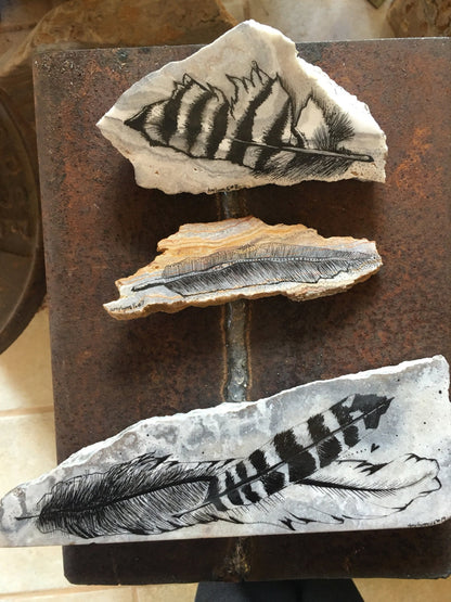 Feather Stones - Original Artwork by Amy Watt