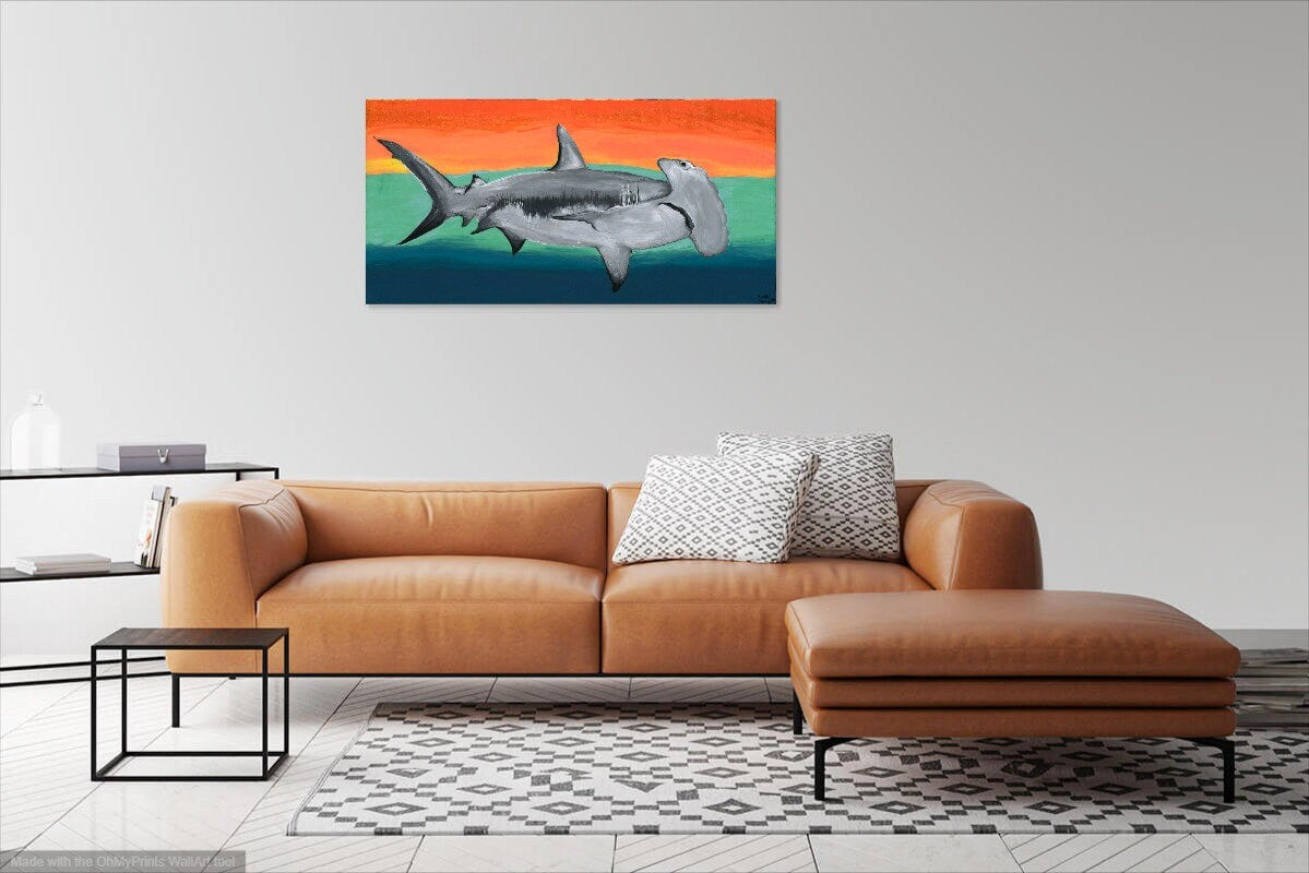 Hammerhead Shark - Original Artwork by Amy Watt