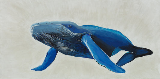 Whale Hello There - Canvas Print Original Artwork by Amy Watt