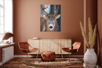 I Love You Deer - Canvas Print Original Artwork by Amy Watt