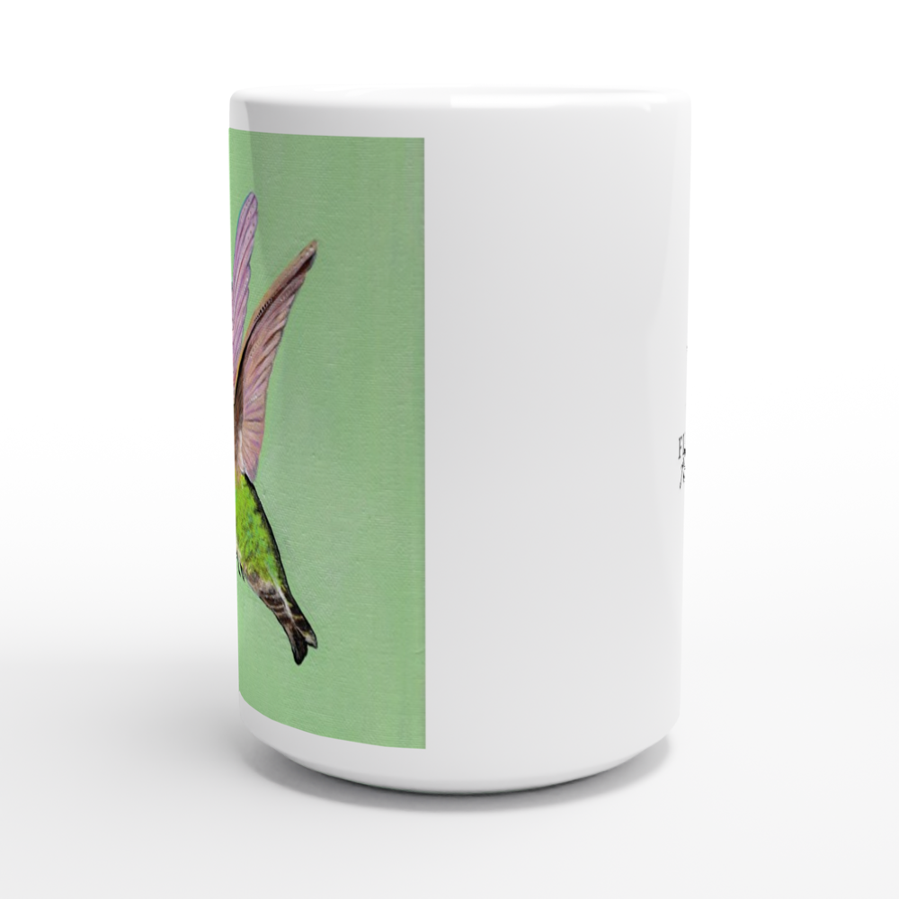 Stunning Hummingbird Mug - White 15oz Ceramic Mug