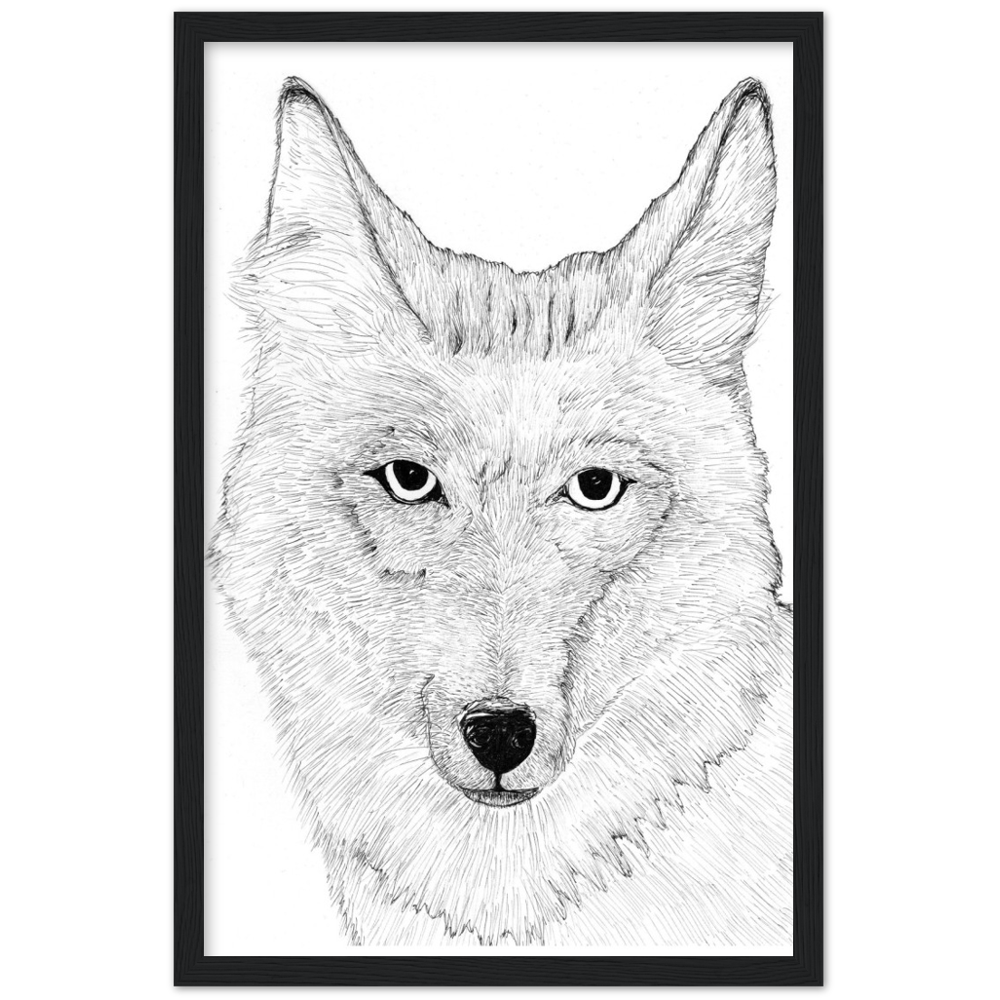 Wiley Coyote - Classic Matte Paper Wooden Framed Poster