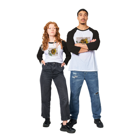 Sunflower on Stone - Unisex 3/4 sleeve Raglan T-shirt