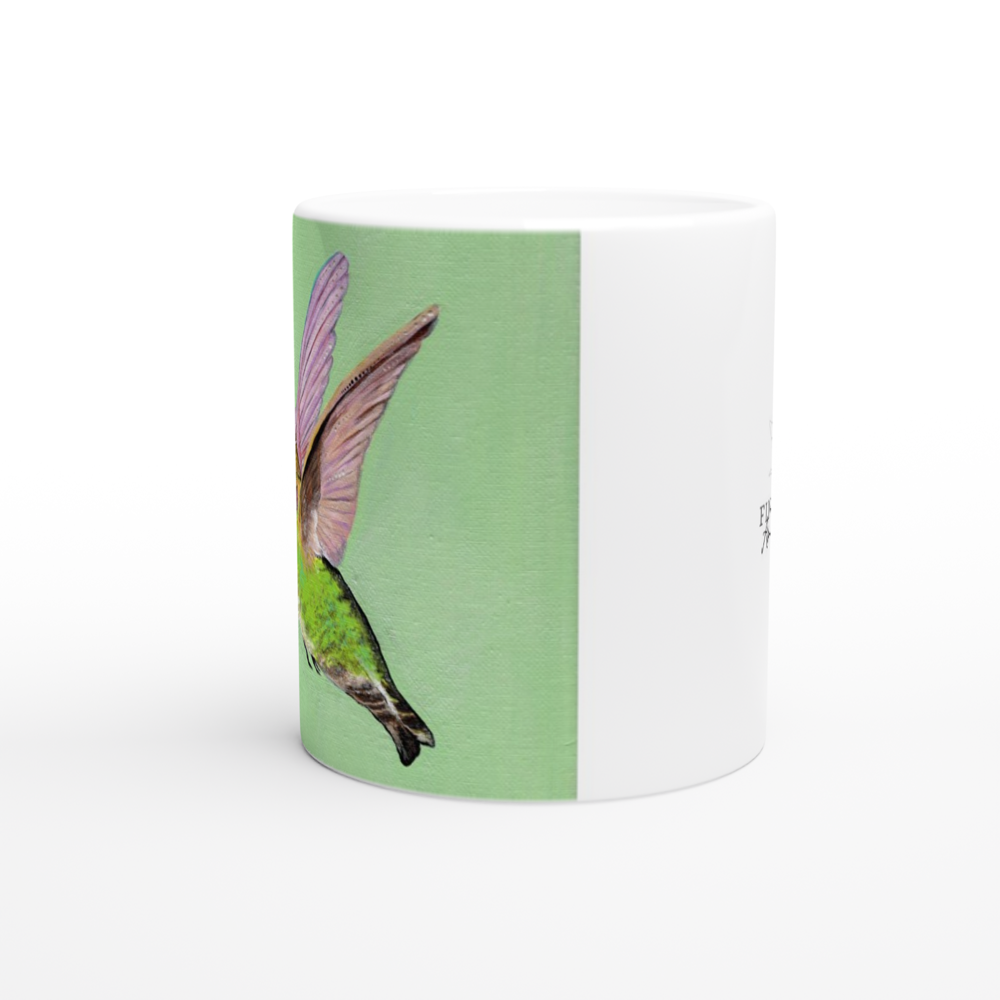 Stunning Hummingbird Mug - White 11oz Ceramic Mug