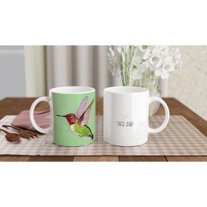 Stunning Hummingbird Mug - White 11oz Ceramic Mug