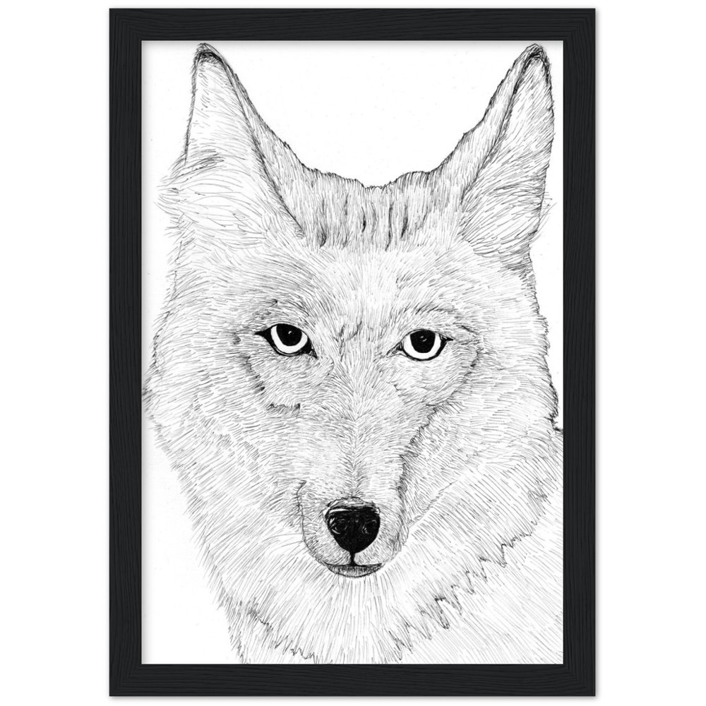 Wiley Coyote - Classic Matte Paper Wooden Framed Poster