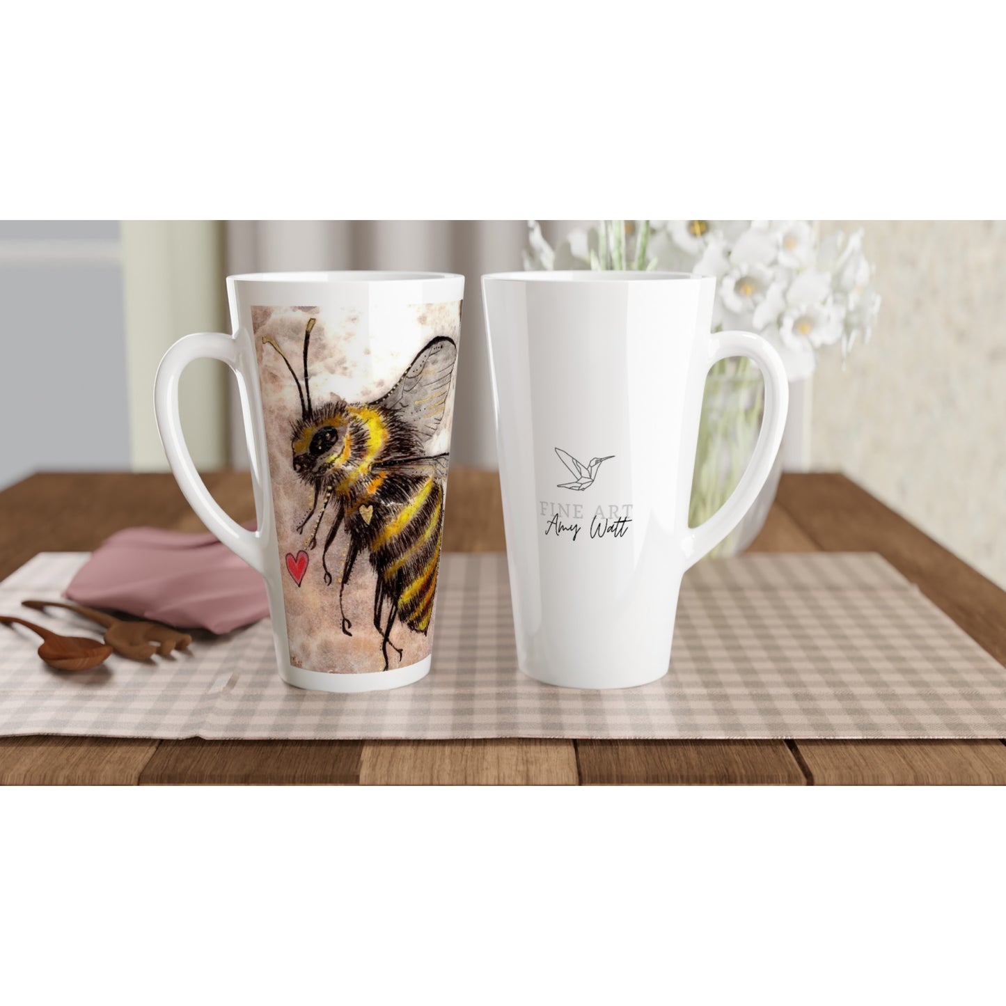 Bee Mug - Latte 17oz Ceramic Mug