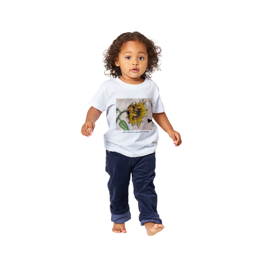 Adorable Sunflower on stone Classic Baby Crewneck T-shirt