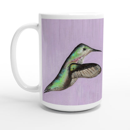 Hummingbird Mug - White 15oz Ceramic Mug