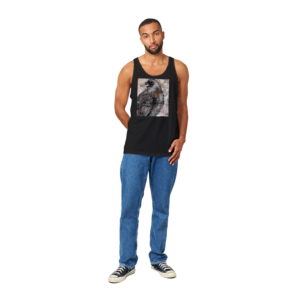 Raven on Stone - Premium Unisex Tank Top