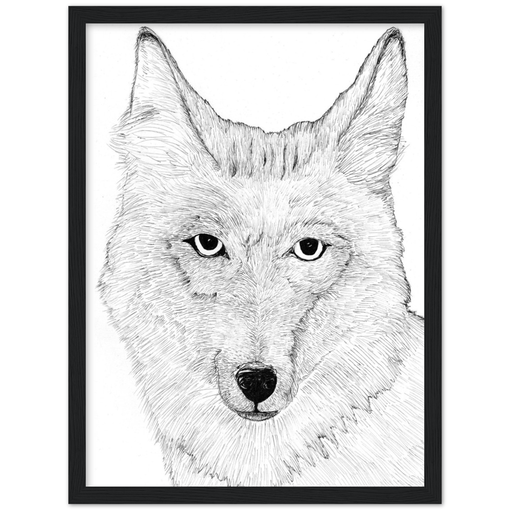 Wiley Coyote - Classic Matte Paper Wooden Framed Poster