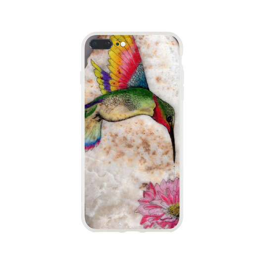 Hummingbird and flower Flexi case