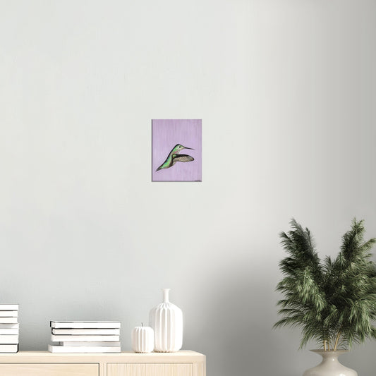 Hummingbird Art - Original Art by Amy Watt 8" by 10" Canvas Print