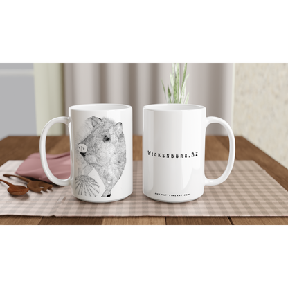 Wickenburg, AZ Javelina Mug - White 15oz Ceramic Mug