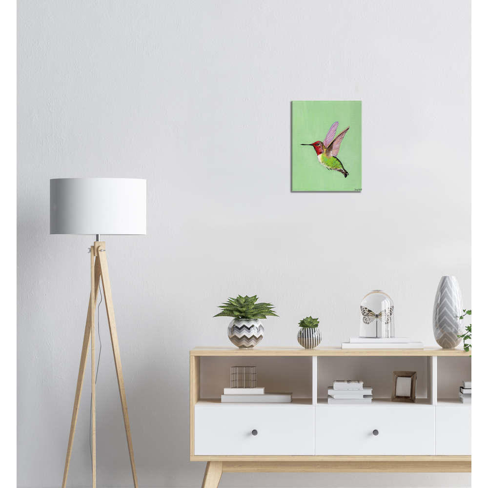 Hummingbird Canvas Print - Original Artwork by Amy Watt