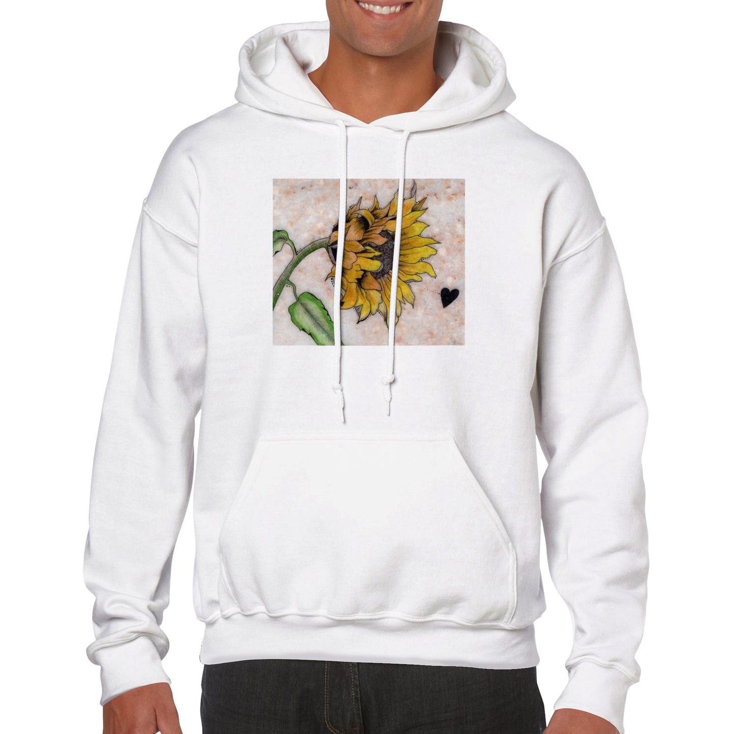 Sunflower on Stone Hoodie - Classic Unisex Pullover Hoodie