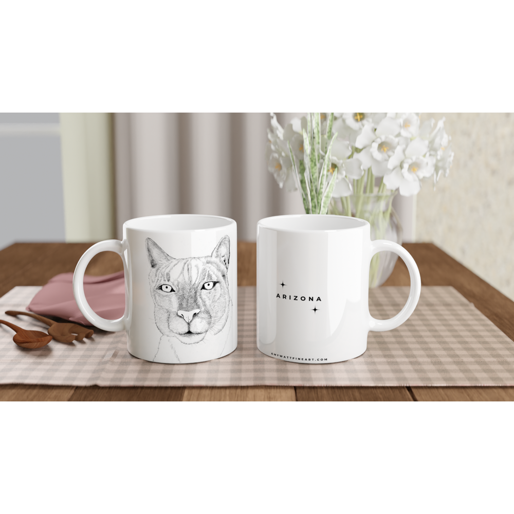 Arizona Mountain Lion - White 11oz Ceramic Mug