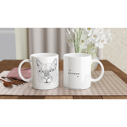 Arizona Mountain Lion - White 11oz Ceramic Mug