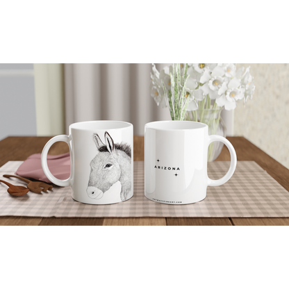 Wild Arizona Burro - White 11oz Ceramic Mug