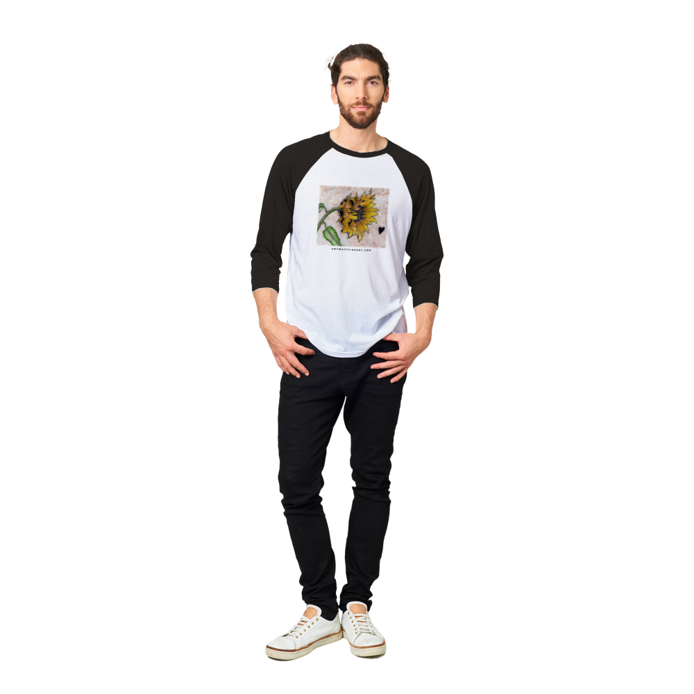 Sunflower on Stone - Unisex 3/4 sleeve Raglan T-shirt