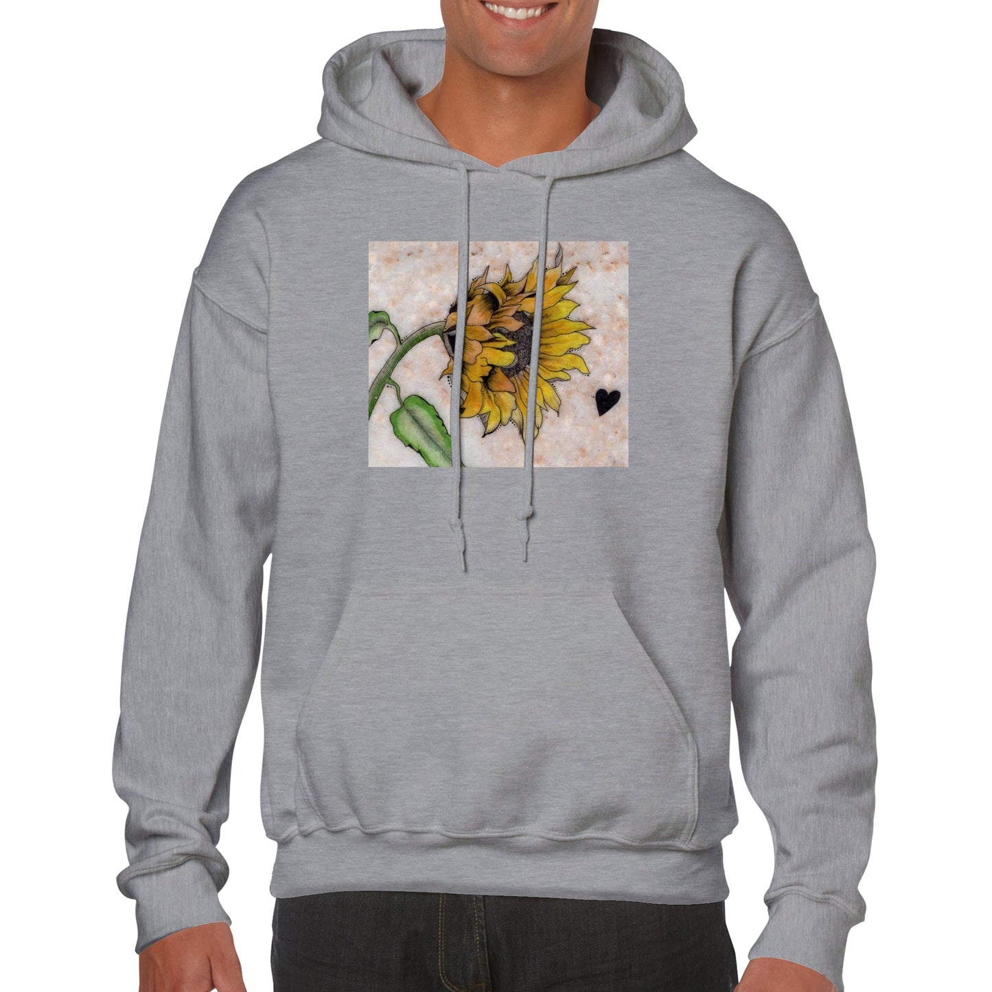 Sunflower on Stone Hoodie - Classic Unisex Pullover Hoodie