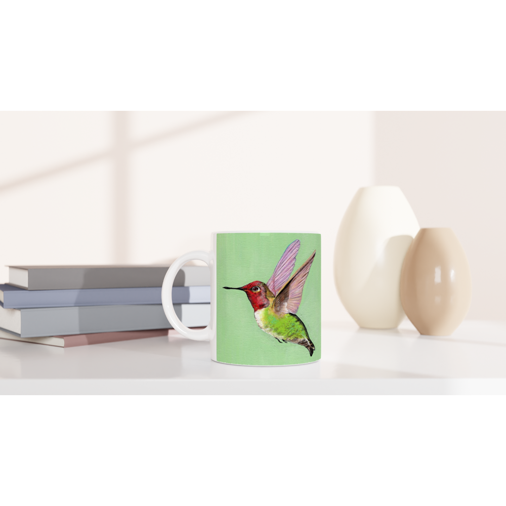 Stunning Hummingbird Mug - White 11oz Ceramic Mug