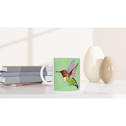 Stunning Hummingbird Mug - White 11oz Ceramic Mug