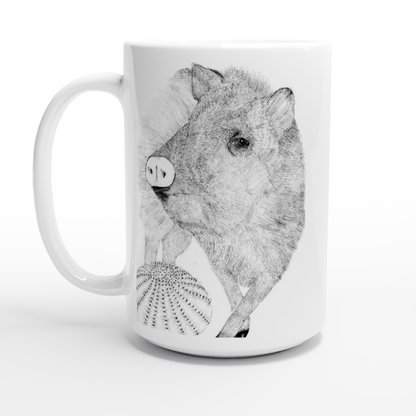 Wickenburg, AZ Javelina Mug - White 15oz Ceramic Mug