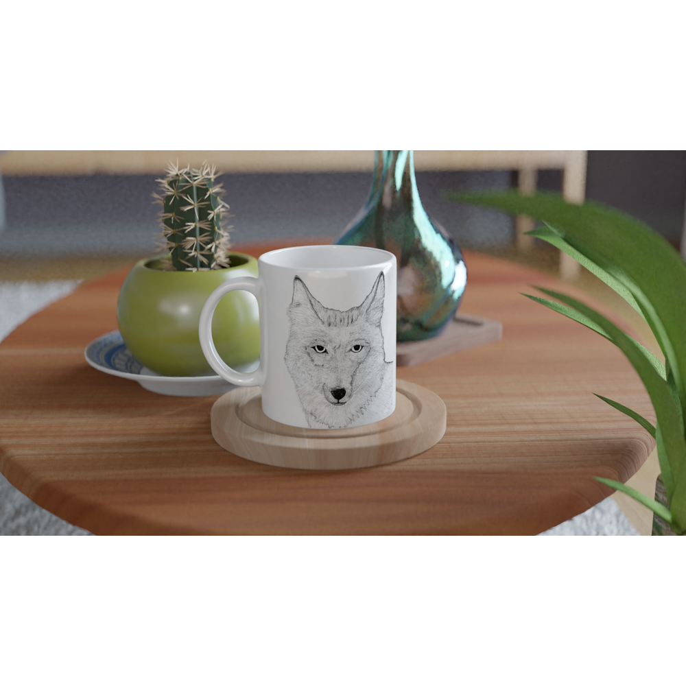 Arizona Coyote Mug - White 11oz Ceramic Mug