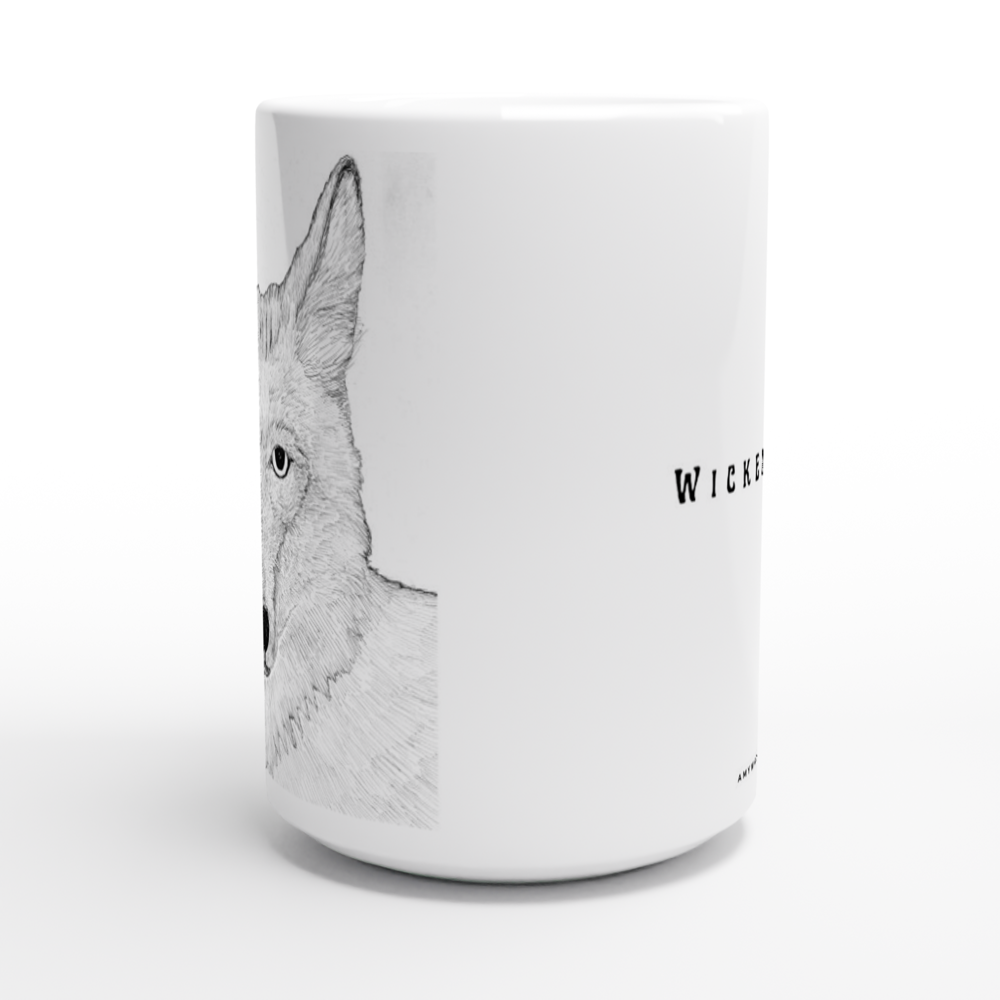 Wickenburg, AZ Coyote Mug - White 15oz Ceramic Mug