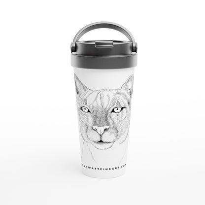 Arizona Mountain Lion 15oz Stainless Steel Travel Mug