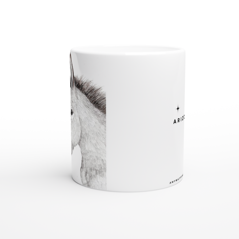 Wild Arizona Burro - White 11oz Ceramic Mug