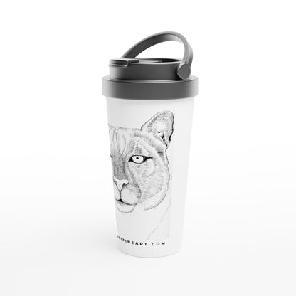 Arizona Mountain Lion 15oz Stainless Steel Travel Mug