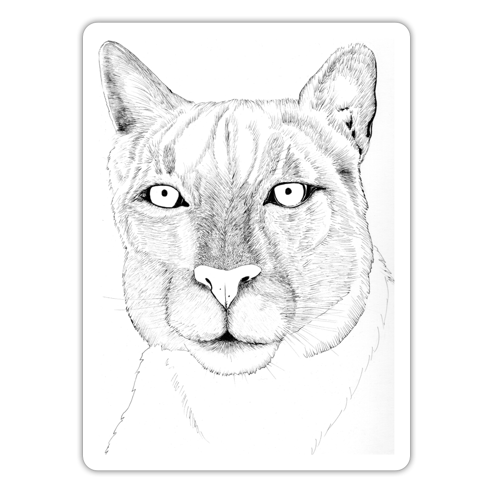 Arizona Mountain Lion Sticker - white matte