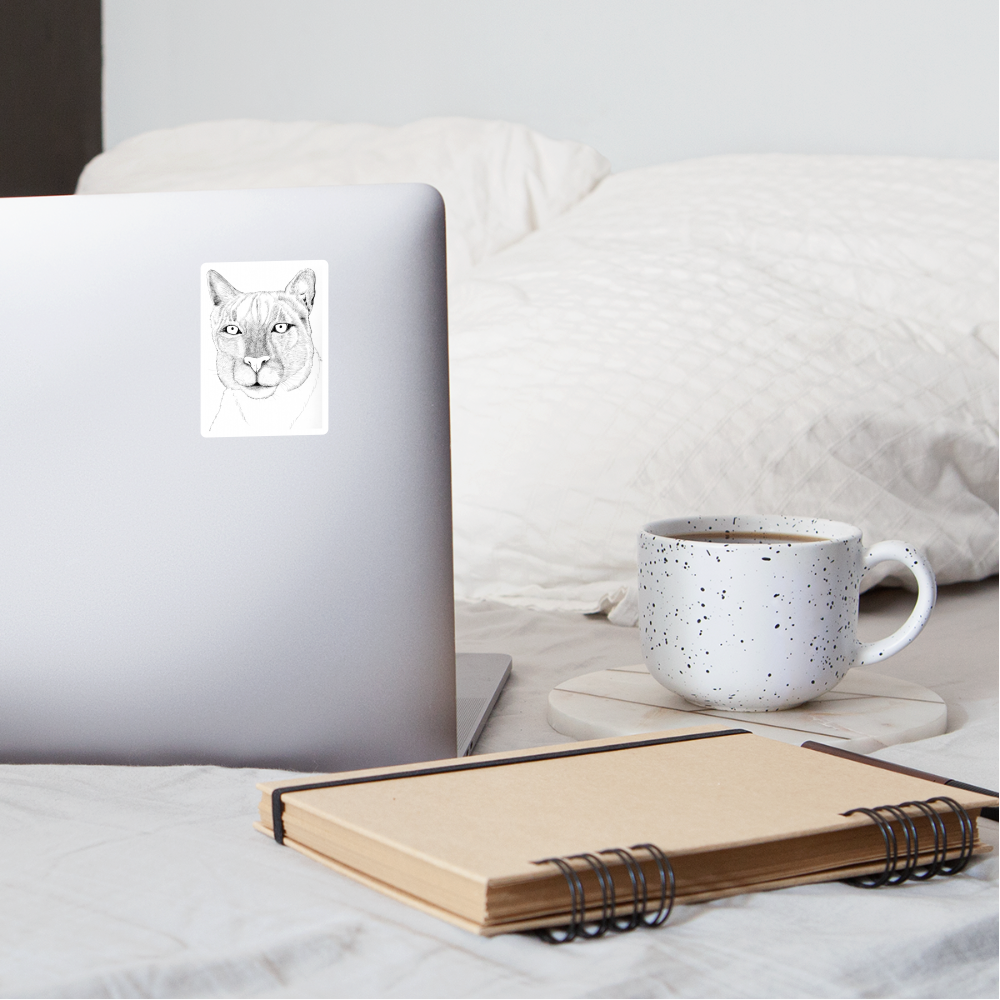 Arizona Mountain Lion Sticker - white matte