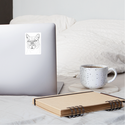 Arizona Mountain Lion Sticker - white matte