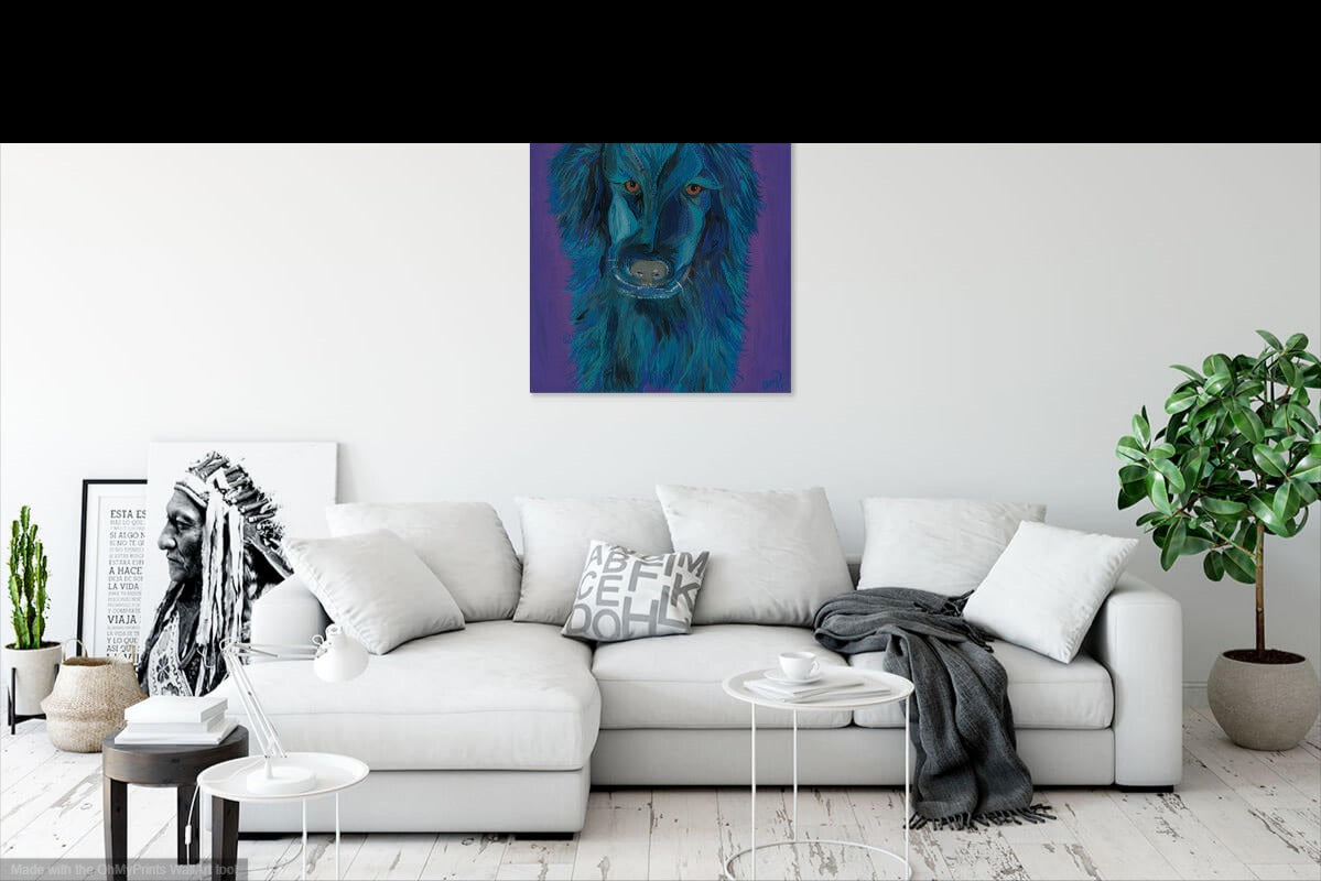 Lucy the Dog - Canvas Print Original Artwork by Amy Watt